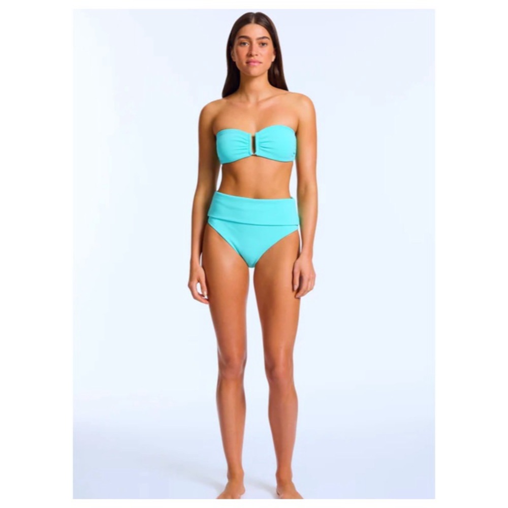 JETS Australia Bikini Set Turquoise Color Full Coverage New With Tags Size 6